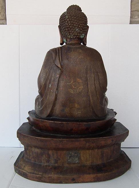 A large Chinese Bronze Figure Of Amitabha Buddha 19th - 20th century