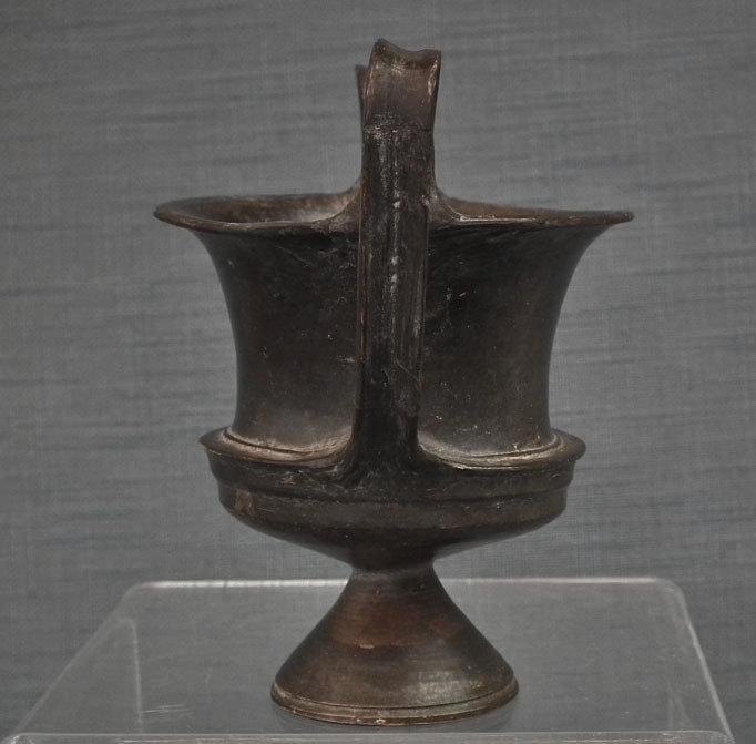 Rare Ancient South Italian Greek Or Etruscan 400 B.C Pottery Wine Cup Kantharos