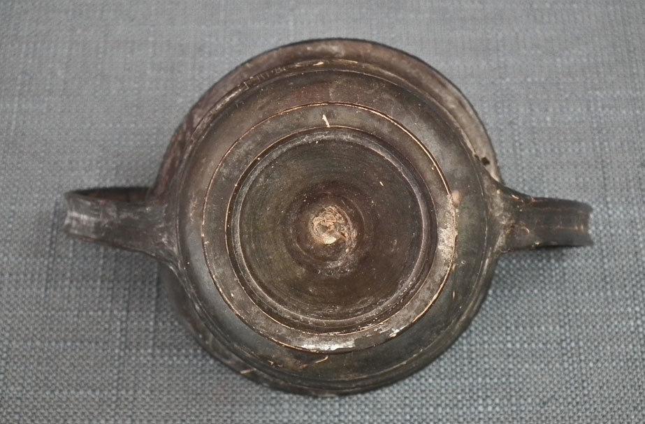 Rare Ancient South Italian Greek Or Etruscan 400 B.C Pottery Wine Cup Kantharos