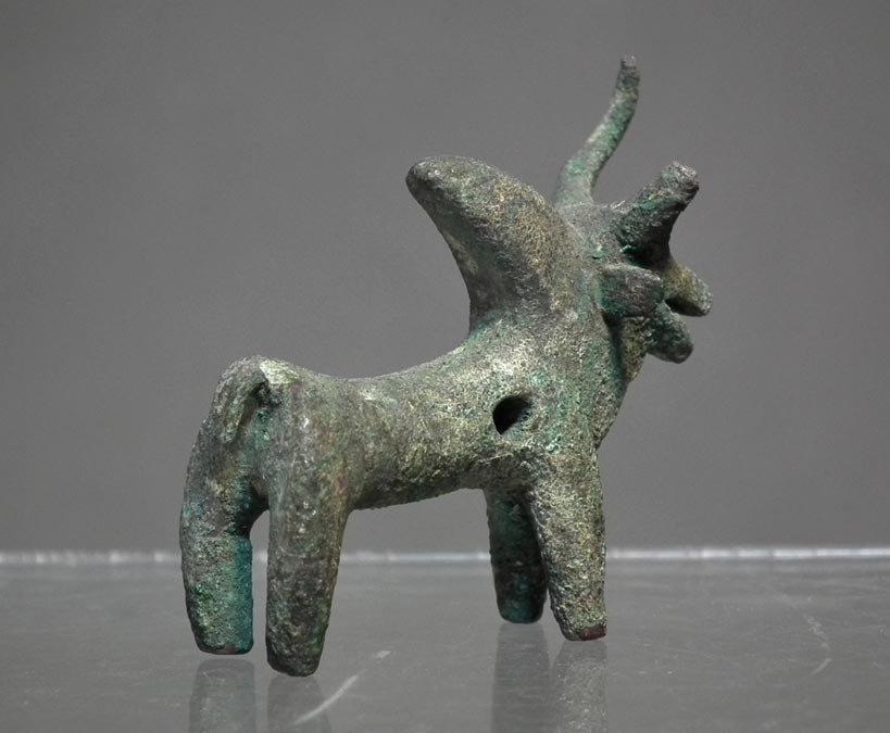 Ancient 1000 B.C. Western Asiatic Bronze Zebu Bull