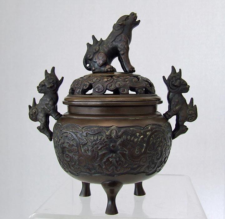 Antique Chinese Qing Dynasty 17th -19th Century Bronze Incense Burner Censer