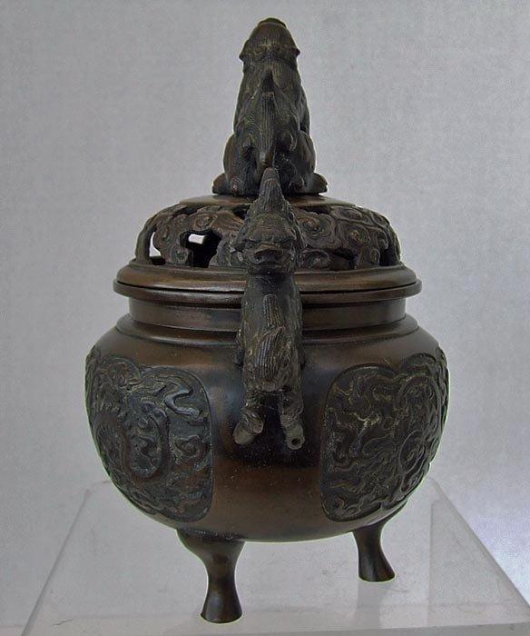 Antique Chinese Qing Dynasty 17th -19th Century Bronze Incense Burner Censer