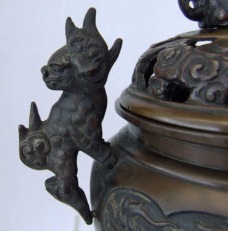 Antique Chinese Qing Dynasty 17th -19th Century Bronze Incense Burner Censer