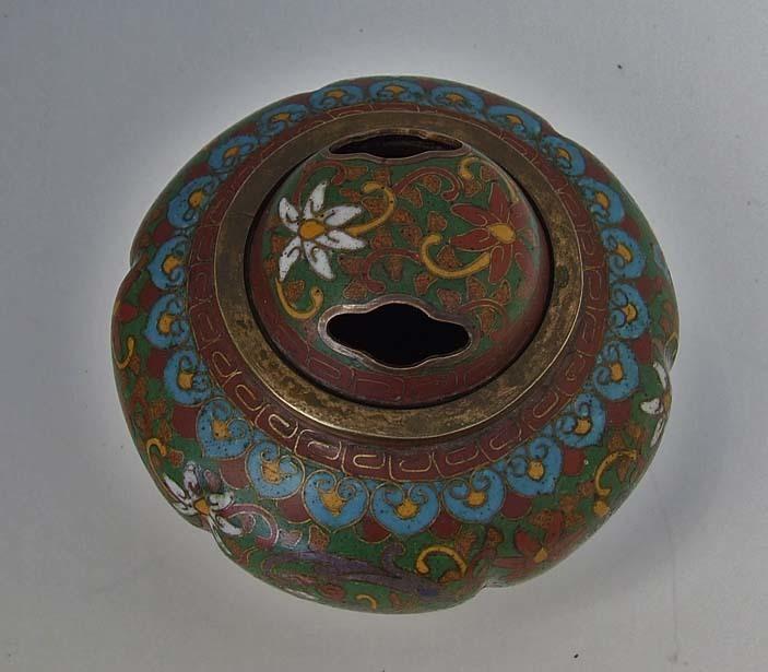 Antique Chinese Qing Dynasty (1644-1911 AD) Cloisonne Censer - Incense Burner