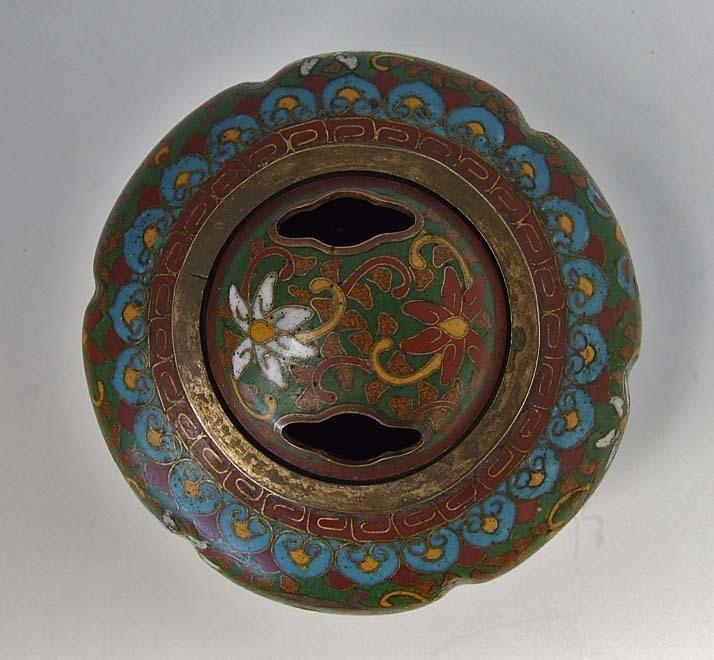 Antique Chinese Qing Dynasty (1644-1911 AD) Cloisonne Censer - Incense Burner
