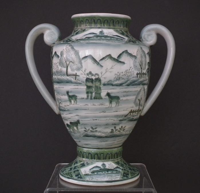 Antique 19th Century Chinese Porcelain Vase In European Style Qianlong Mark