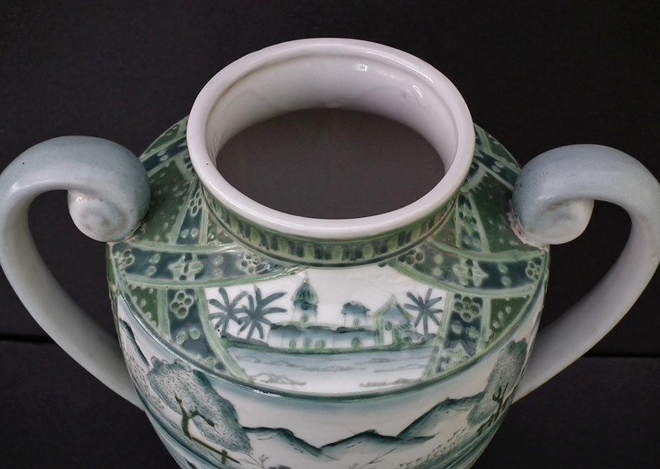 Antique 19th Century Chinese Porcelain Vase In European Style Qianlong Mark
