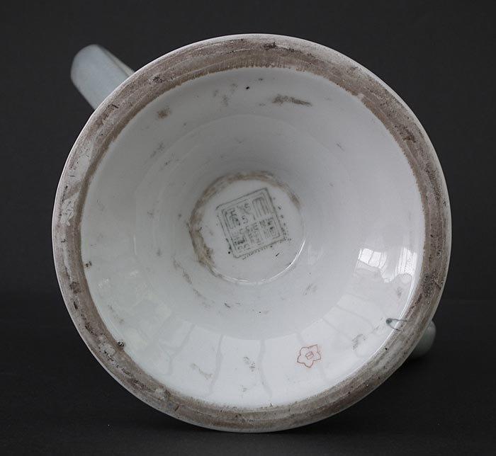 Antique 19th Century Chinese Porcelain Vase In European Style Qianlong Mark