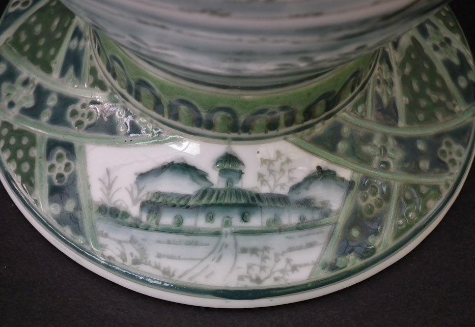 Antique 19th Century Chinese Porcelain Vase In European Style Qianlong Mark