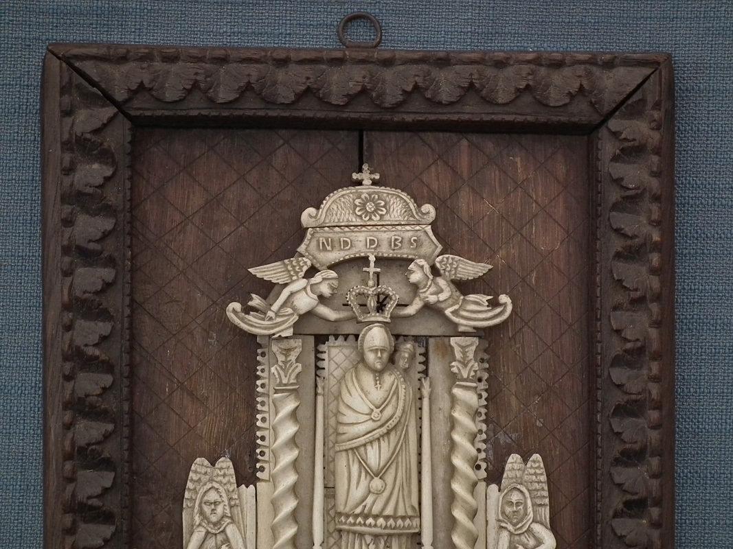 Antique 17th-18th Century Indo – Portuguese Relief Our Lady of Loreto Goa India