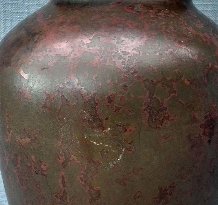Antique Japanese Showa Period Large Bronze Vase With Murashido Patina