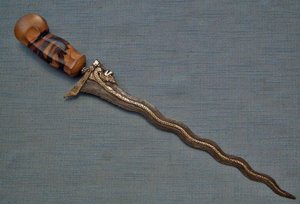 Antique Keris 19th-20th Century Indonesian Balinese Sword Dagger Naga Kris