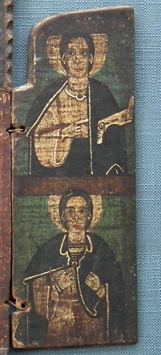 Large Authentic Antique Orthodox Icon Triptych 18th Century Greece