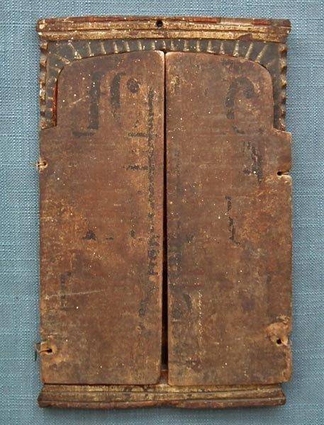 Large Authentic Antique Orthodox Icon Triptych 18th Century Greece