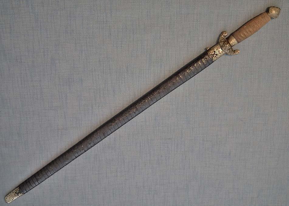 Antique Chinese Sword Jian 劍 Qing Dynasty 19th Century China