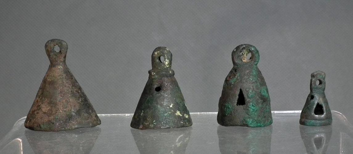 Ancient Bronze Chariot Bells - Pendants Western Asiatic Caspian Sea Region 1000 BC