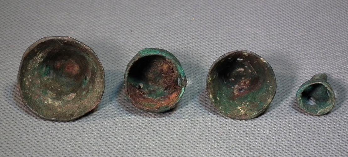 Ancient Bronze Chariot Bells - Pendants Western Asiatic Caspian Sea Region 1000 BC