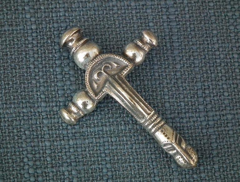 Silver Fibula Brooch In Romano - Celtic Style By Franz Eligius Blachian BAS