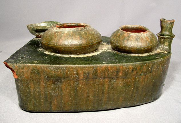 Ancient Chinese Eastern Han Dynasty Ceramic Stove Model