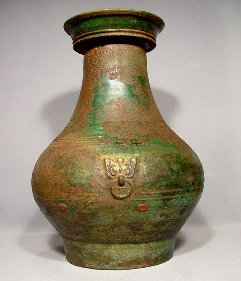 Ancient Chinese Ceramic Vase Hu, Han Dynasty
