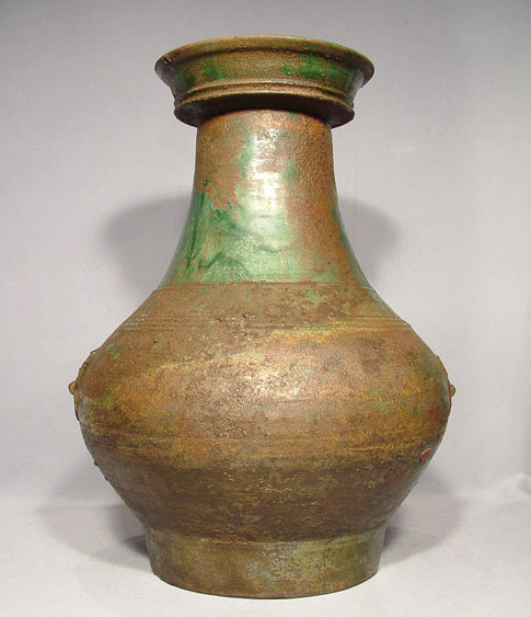 Ancient Chinese Ceramic Vase Hu, Han Dynasty