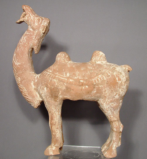 Ancient Chinese Pottery Camel, Tang Dynasty