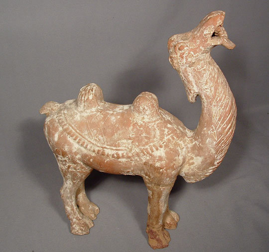 Ancient Chinese Pottery Camel, Tang Dynasty