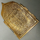 Antique Russian Folded Icon Brass Enamel, 18th Century