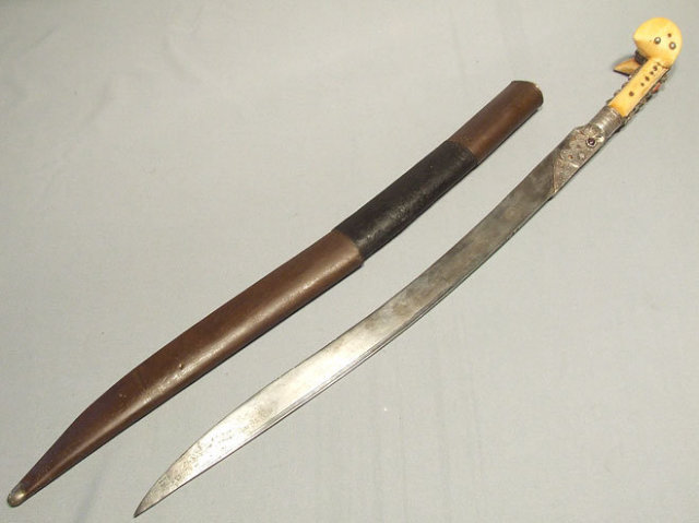 Antique Turkish Sword Yatagan, Ottoman, 18th -19th century