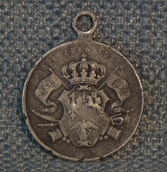 Antique Polish Patriotic Pendant commemorative a Polish Uprisings 1831 and 1864