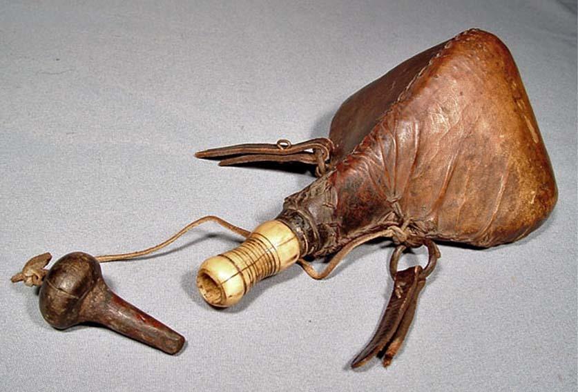 Antique 18th -19th century North African – Maghreb Algeria Morocco Islamic Arab Gun Powder Flask