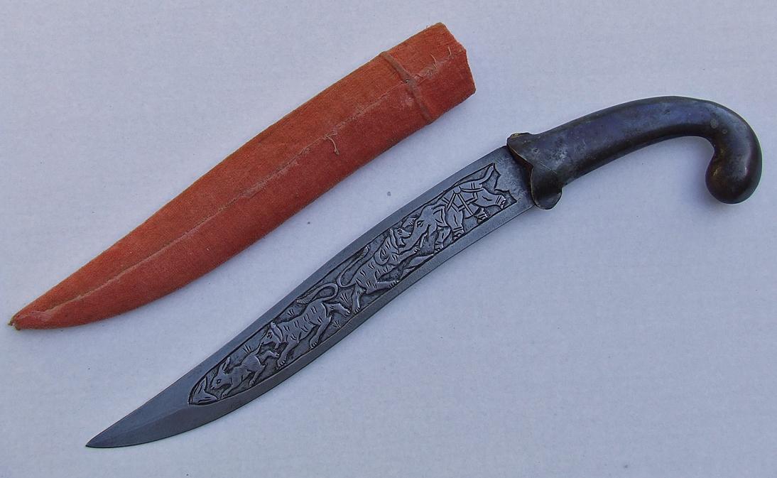 Antique Islamic Indo – Persian Dagger Khanjar 19th Century India