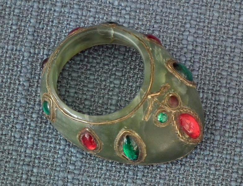 Indo Persian Jade Archer Thumb Ring, Zihgir India