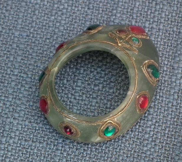 Indo Persian Jade Archer Thumb Ring, Zihgir India