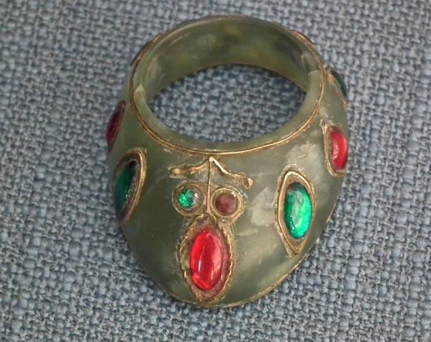 Indo Persian Jade Archer Thumb Ring, Zihgir India