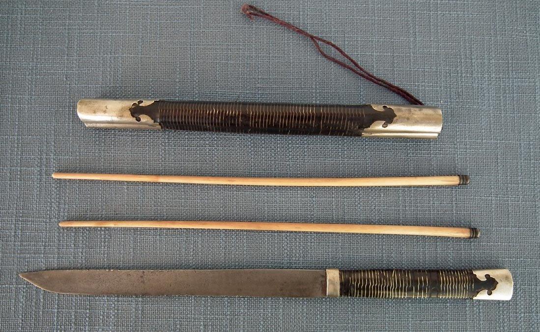 Antique Qing Dynasty Chinese Knife Dagger To Sword Jian & Dao