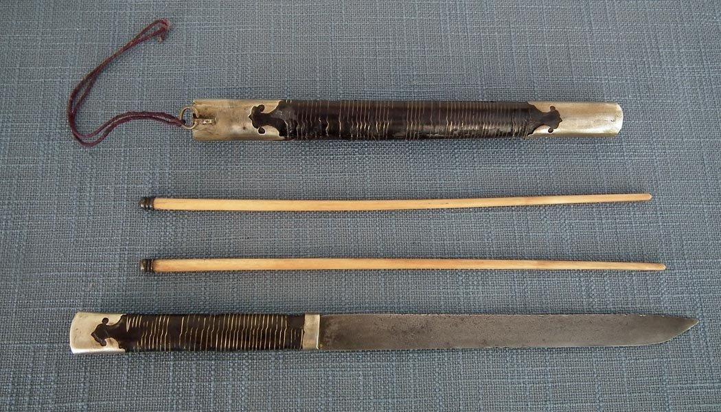 Antique Qing Dynasty Chinese Knife Dagger To Sword Jian & Dao