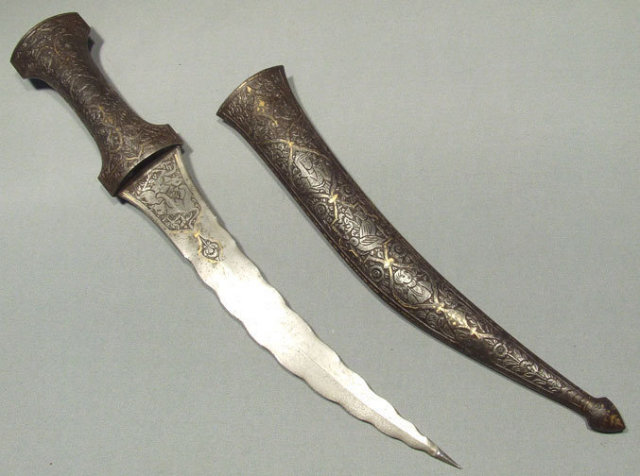 Antique Superb Indo Persian Dagger Jambiya, 18th century