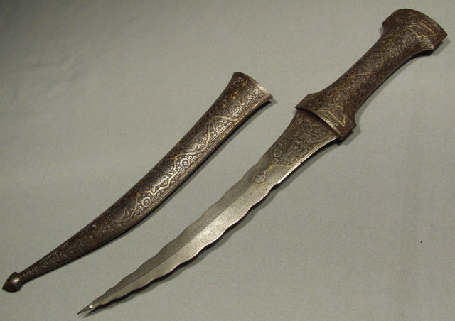 Antique Superb Indo Persian Dagger Jambiya, 18th century