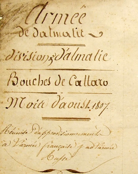 Antique Napoleonic Document Polish Officers Names Dalmatia