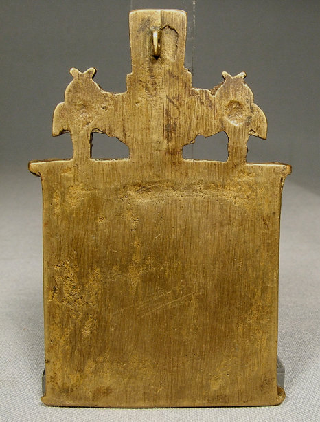 Antique Russian Brass Icon The Nativity of The Virgin