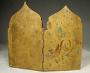 Antique Russian Folded Brass Icon, 18th-19th century
