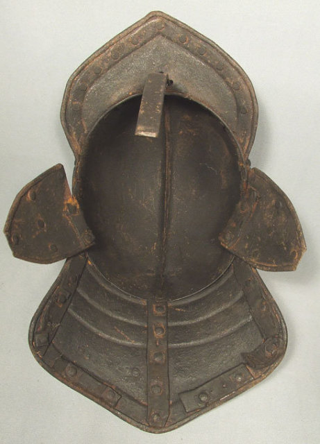 Antique Lobstertail Cromwellian Helmet Armor 17th century