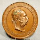 Antique Bronze Medal Vienna World Exposition 1873