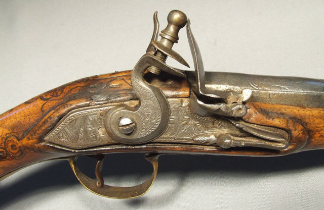 Antique 18th century Flintlock Pistol Gun