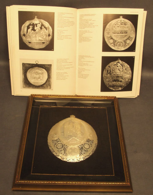 Antique Mother-of-Pearl Jerusalem Icon, 19th century
