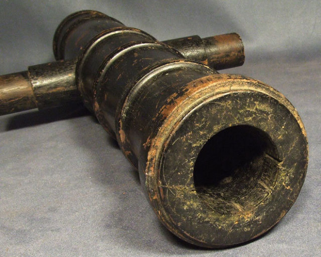 Antique Wooden Cannon Model, 18th century