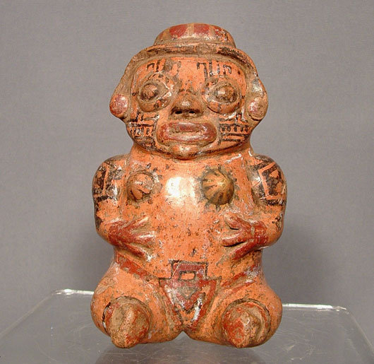 Ancient Ceramic Nicoya Pre Columbian Female Figure