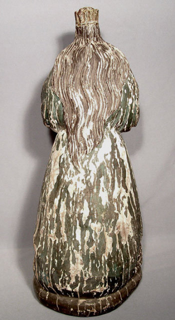 Antique 18th Century Spanish Sculpture Figure of Virgin