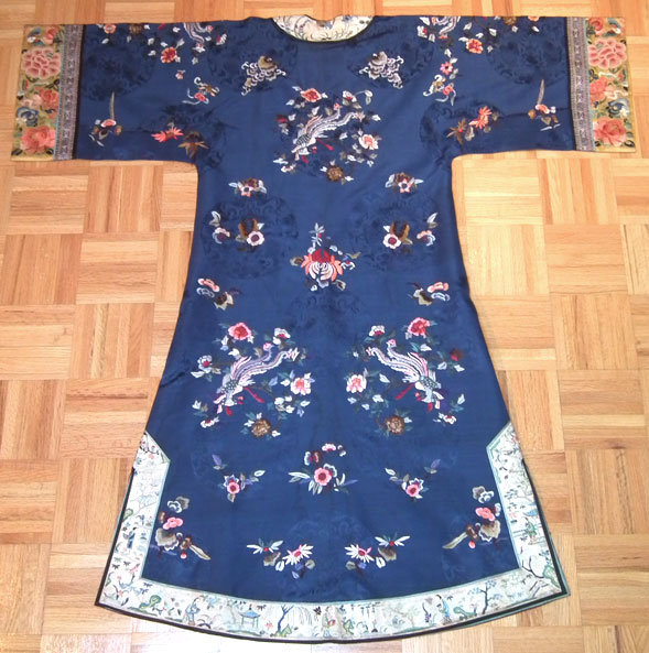 Antique Chinese Qing Dynasty Embroidered Robe